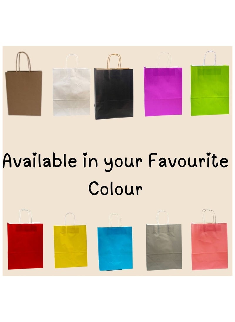 Wrapdit's Vibrant Kraft Paper Bags with Handles || Eco-Conscious Colored Kraft Paper Bags || Stylish Gift Wrapping Solution for Holidays, Parties, and More || Pack of 12 Bags - pzsku/ZBE60DBC4D4CBB8B4F75DZ/45/_/1738055387/3a64a8b7-d85c-4de3-8db3-ab86cc2cbc28
