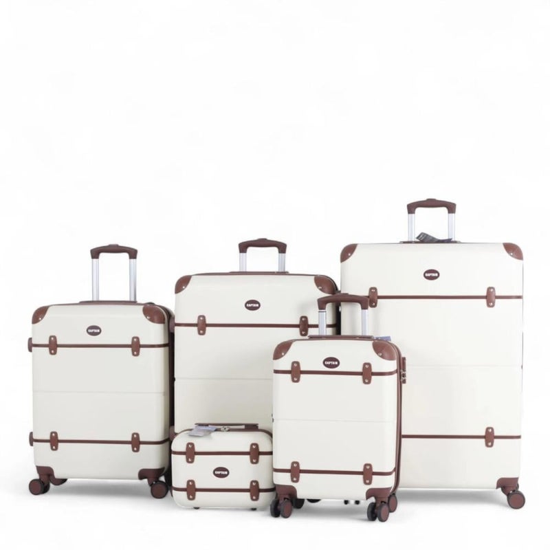 Aviator Classic luxury luggage set - 5 pieces with elegant design and complete protection - made of high-quality ABS - in addition to an expansion zipper - Image 1