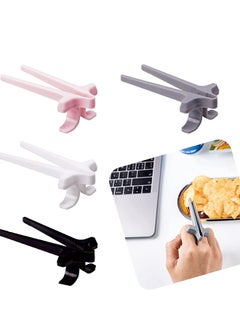 4 Pcs Finger Chopsticks for Gamers, Snack Clips, Lazy Artifact Auxiliary Controller Food Tweezer for Gamer Controllers Accessories No Dirty Hands Finger Tongs