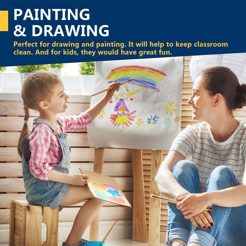 PH PERKHOMY PerkHomy Craft Paper Roll 17.5" x 1,200" (100') White Kraft Easel Paper for Kids Gift Wrapping Bulletin Board Art Bouquet Flower Packing Moving Shipping Floor Covering Table (White, 17.5" x 100') - Image 3
