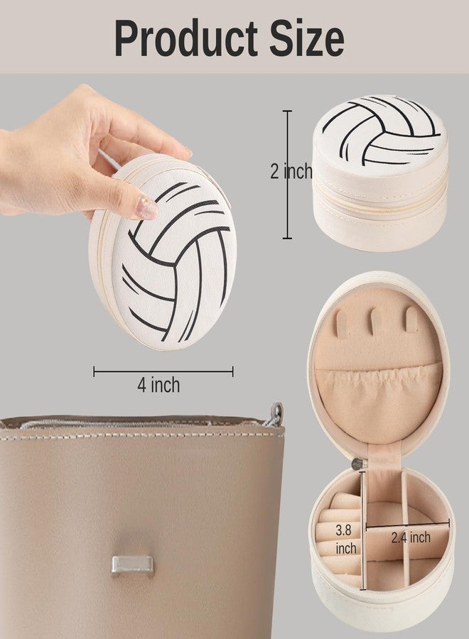Mindoub 12-Pack Volleyball Travel Jewelry Case Round Volleyball Stuff Portable Jewelry Organizer Storage Case for Team Athletes & Sports Enthusiasts Christmas Events & Milestones - Image 2