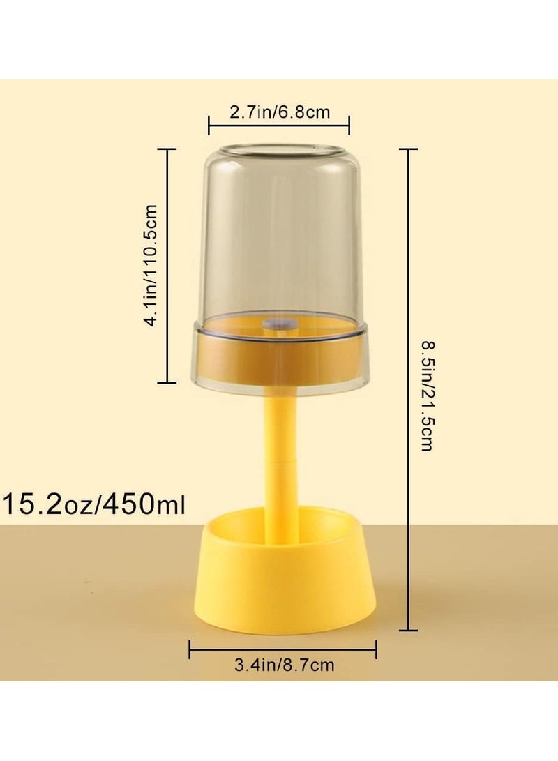 SYOSI Toothbrush Holder Stand with Cover/Cup, Toothpaste Holder Stand with 3 Slots, Dental Storage Organizer Holder Stand(yellow)  - Image 5