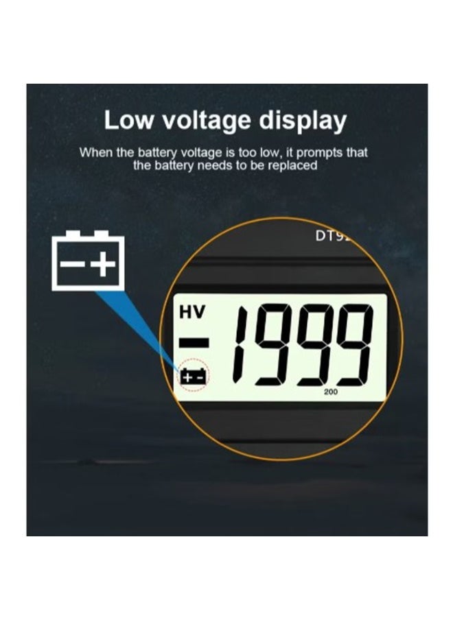 Generic DT9205A Multi-function Meter with Large LCD Display - Highly Accurate Voltage, Current, Resistance, Capacitance, Transistor and Diode Testing - Rugged Shock-Resistant Design with Auto-Off - Ideal for Technicians, Students, Engineers, and Home and Professional Use in Circuit and Electronic Device Diagnostics  - Image 4
