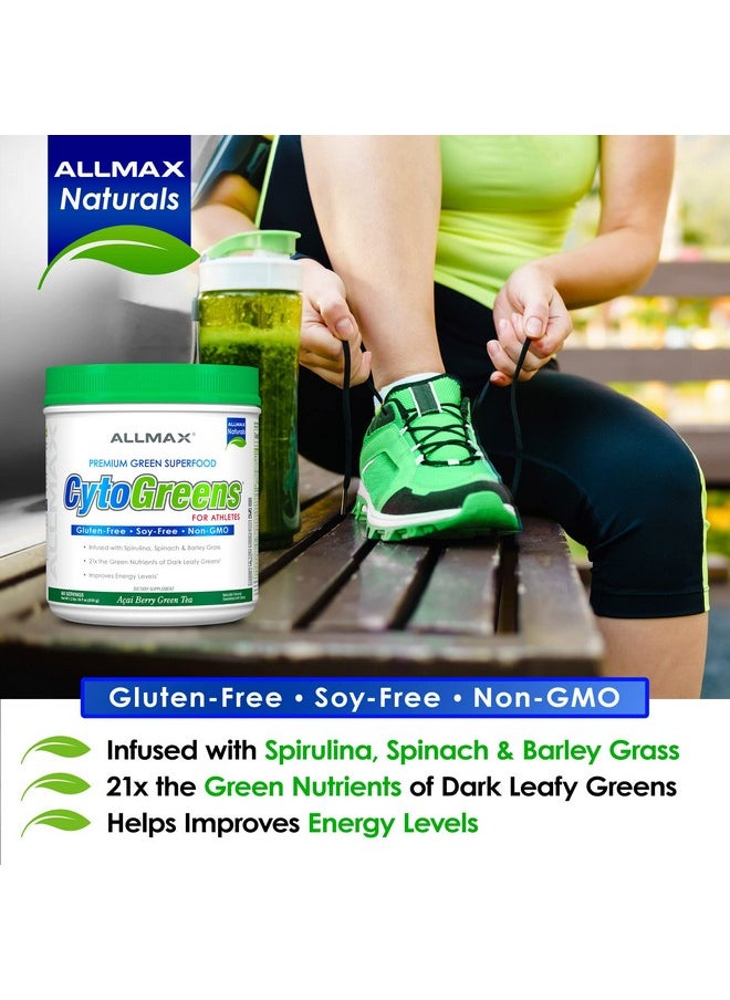 AllMax Nutrition Cytogreens Super Greens Powder Infused With Spirulina Spinach & Barley Grass Supports Immune Health And Digestive Function Vegan Friendly 125 Grams  - Image 4