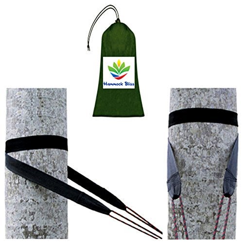 Hammock Bliss Tree Straps - Hang Any Hammock with Ease - Fast Setup - Extra Wide - Super Strength - Amazingly Lightweight - Only 3 oz - Image 1