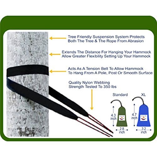 Hammock Bliss Tree Straps - Hang Any Hammock with Ease - Fast Setup - Extra Wide - Super Strength - Amazingly Lightweight - Only 3 oz - Image 2