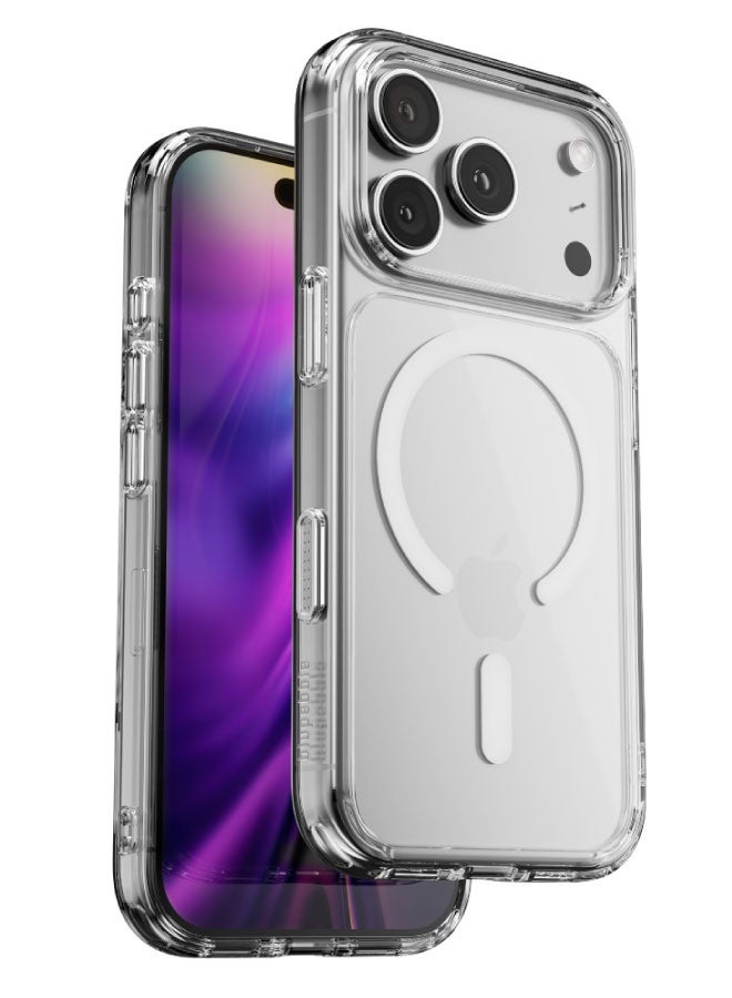 blupebble Hybrid MagClear MagSafe Case for iPhone 17 Pro Max – Slim Transparent Protective Cover, Shockproof, Wireless Charging Compatible - Image 1