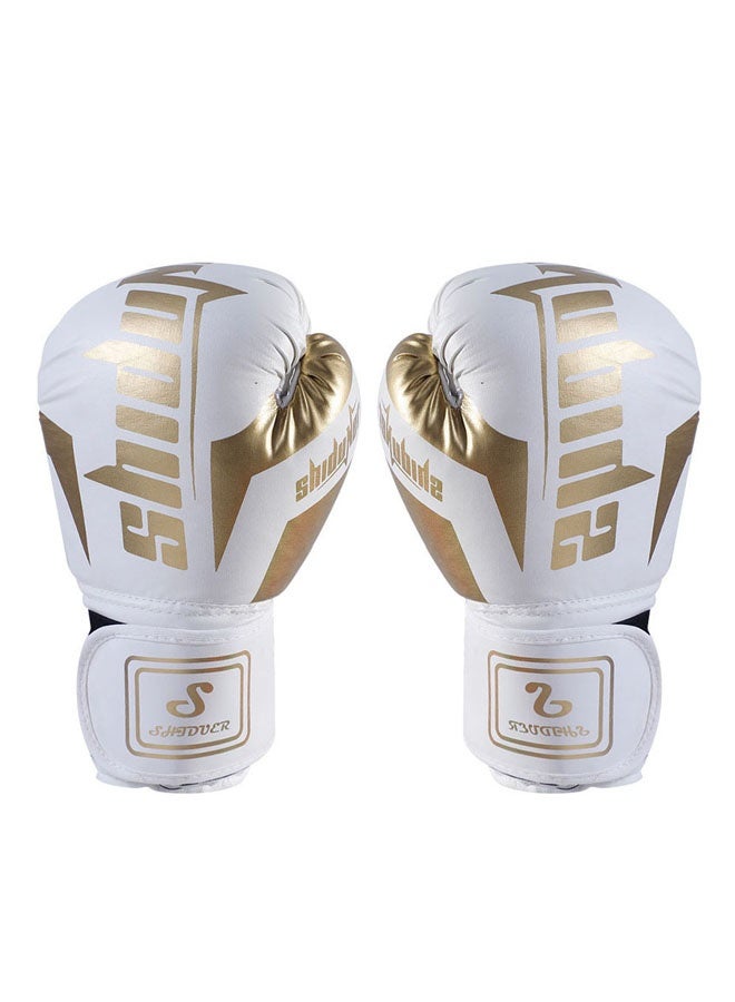 Hanayo Boxing Gloves Set 6oz Children Sports Boxing Gloves Muay Thai Kickboxing Training Gloves Breathable PU Leather Unisex Fighting Sports Boxing Gloves(White) - Image 2