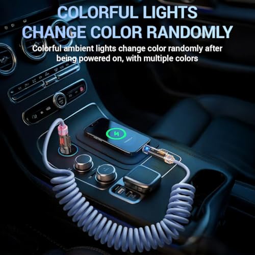 Verilux فيريلوكس® كابل USB إلى Type C 4 في 1 للآيفون 17/16/15/14، كابل Type C PD 240W للشحن السريع مع نقل بيانات بسرعة 480Mbps، تصميم كابل إضاءة قابل للسحب للأناقة للاستخدام المنزلي، في السيارة، أثناء السفر، وفي المكتب، باللون الأزرق - Image 5