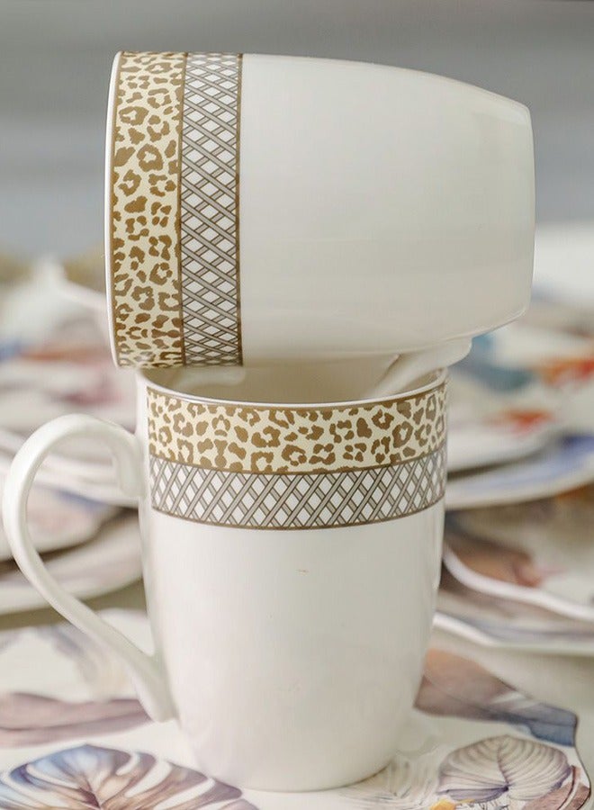 DANUBE HOME Angelika 16 Piece Lotus Shape New Bone China Dinner Set Serve 4  - Image 2