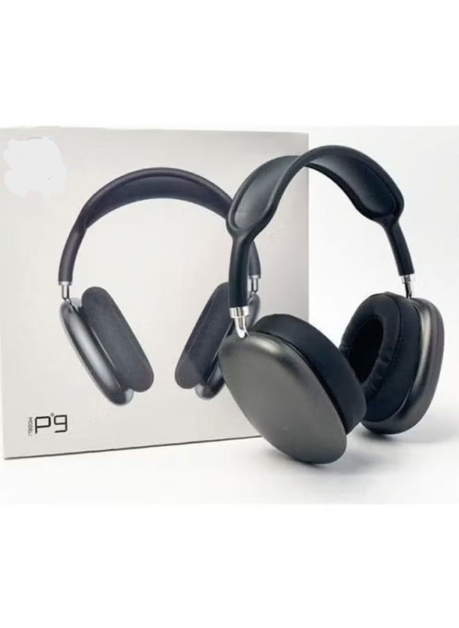 ELTRAZONE - 🎧 P9 Bluetooth Wireless Over-Ear Headphones with Built-in Mic – Stereo Sound, Noise-Isolating Cushions, Foldable Design, Long Battery Life for Music, Calls, Gaming – Comfortable Headset Compatible with Android, iPhone, Laptop – Black/Silver - Image 1