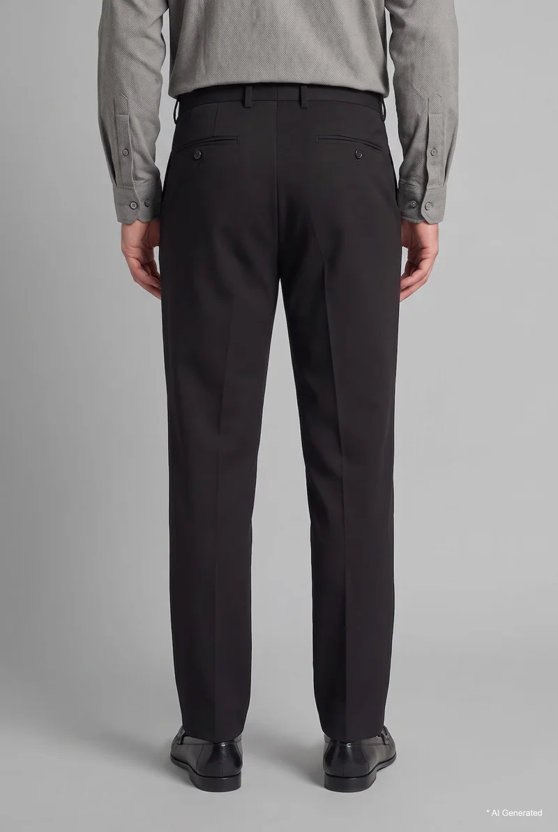 Defacto  Relaxed Fit Regular Waist Straight Leg Trousers for Men | Best Price UAE