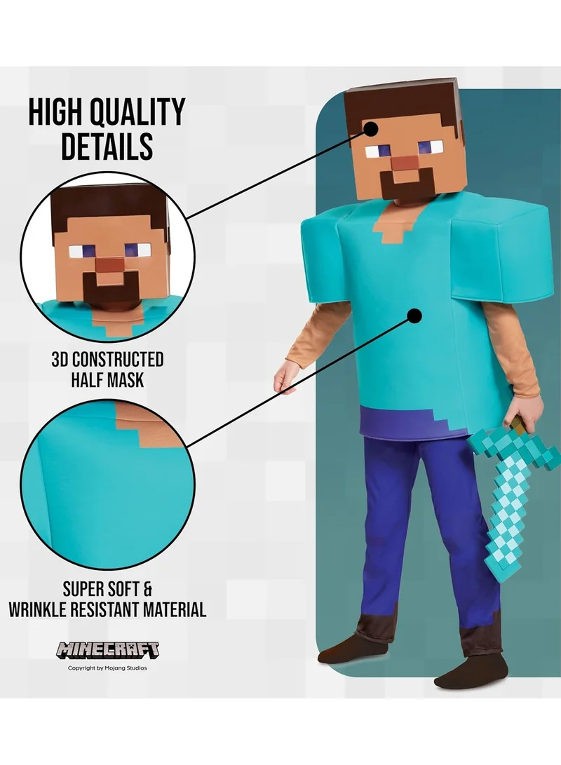 Disguise Steve Deluxe Minecraft Costume, Multicolor