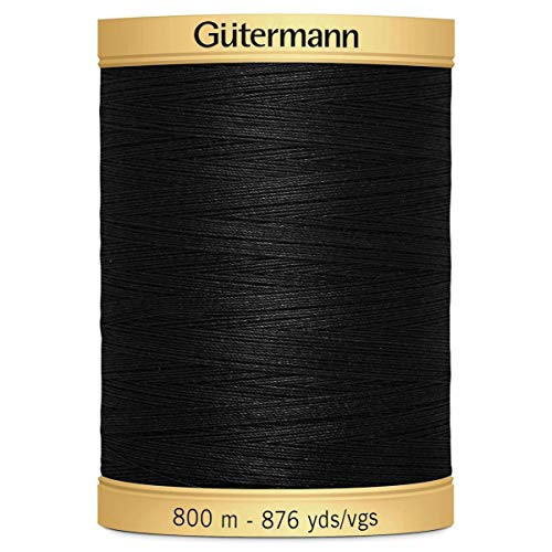 Gutermann Natural Cotton Thread Solids 876yd, Black - Image 2