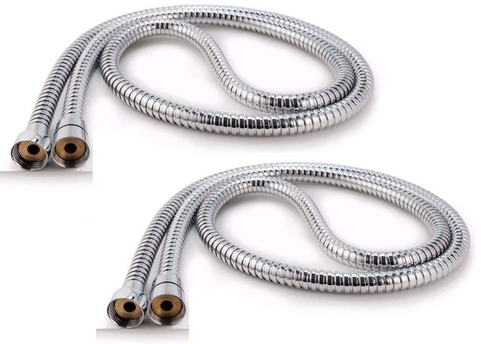 JET SPRAY 1 MTR SS 304 FLEXIBLE HEALTH FAUCET SHOWER TUBE PIPE PACK OF 2