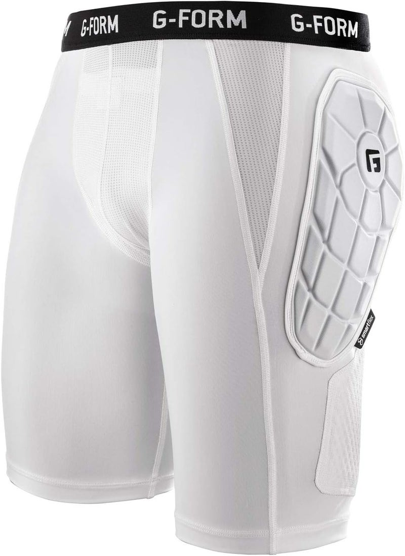 G-Form Elite Bandit Sliding Shorts, White, Youth S/M - Image 1