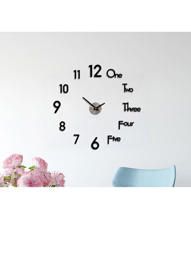 نيبمينينت ساعة حائط بدون إطار بملصق عاكس ثلاثي الأبعاد أسود 50 x 50سم - Image 1