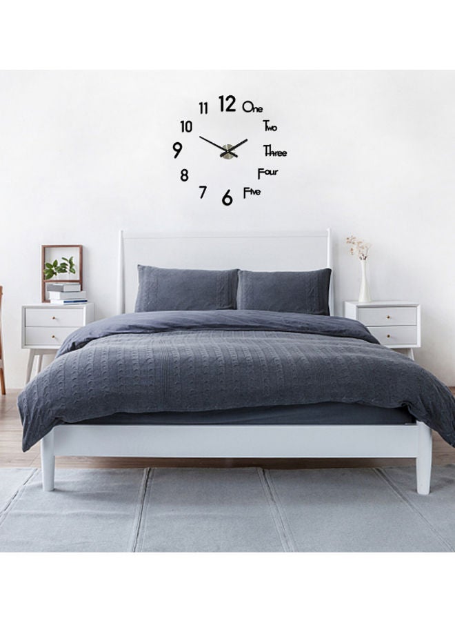 نيبمينينت ساعة حائط بدون إطار بملصق عاكس ثلاثي الأبعاد أسود 50 x 50سم - Image 2