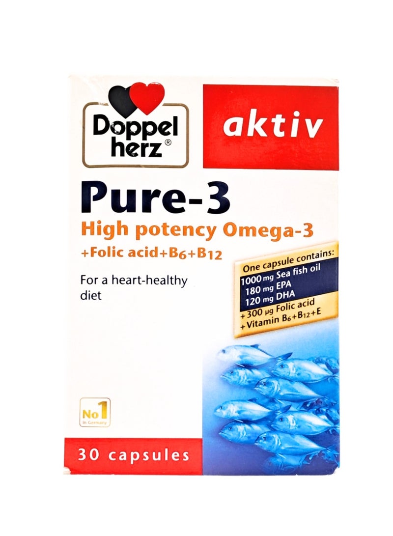 Doppelherz Pure-3 High Potency Omega-3 Capsules 30"S