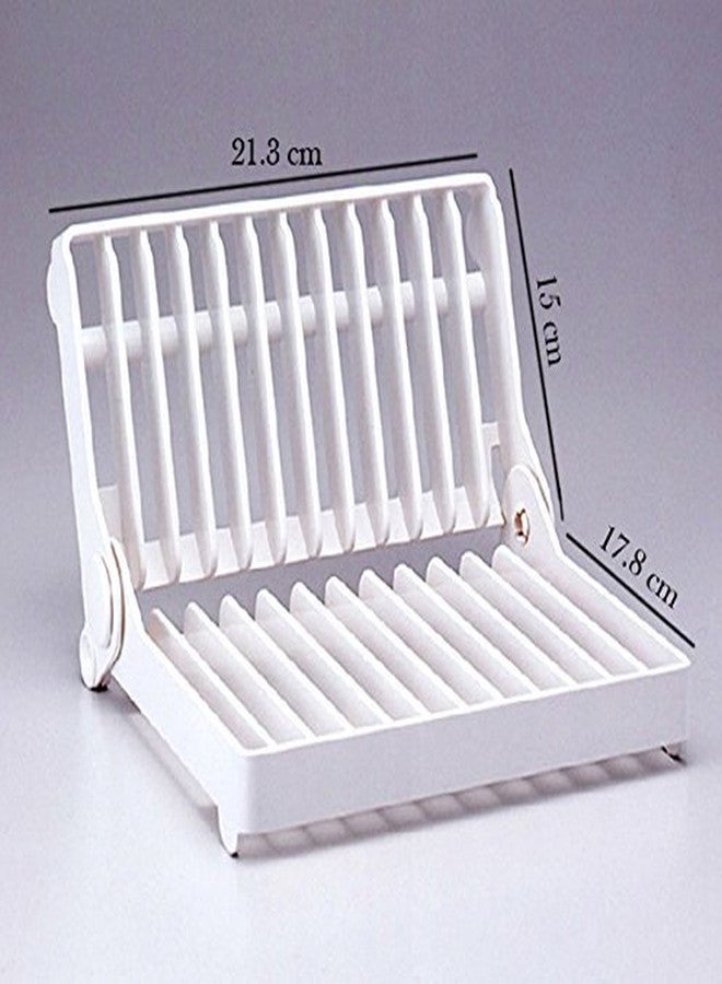 Wolblix Folding Plastic Kitchen Dish Rack Stand Plate Holder, 1 Piece, White - Image 5