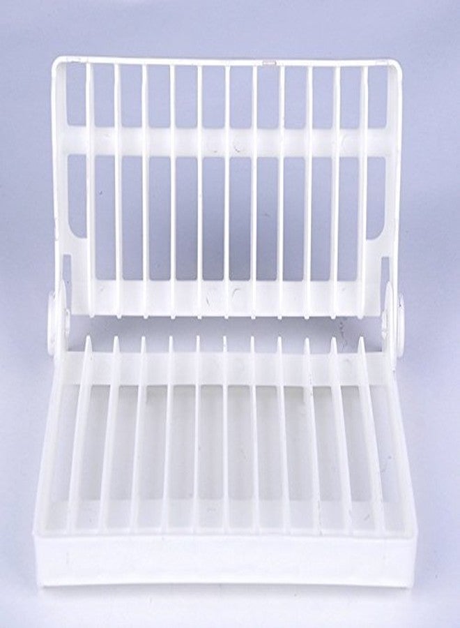 Wolblix Folding Plastic Kitchen Dish Rack Stand Plate Holder, 1 Piece, White - Image 3