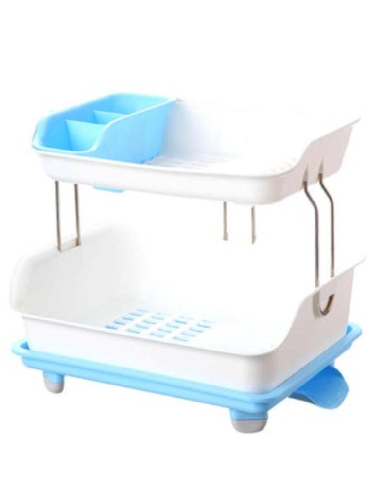 LOULUEN Dish Rack Two Layers Detachable Kitchen Storage Shelf 
