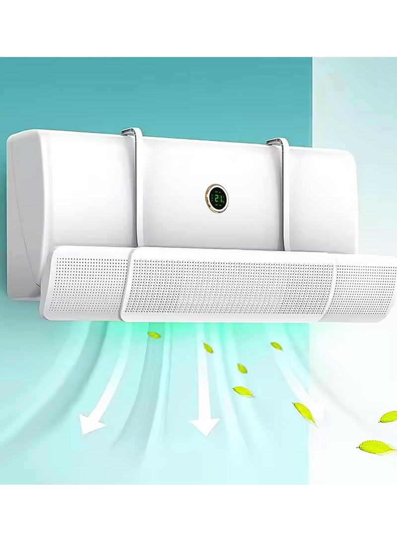 فايلكس موزع هواء مكيف سبليت عاكس تيار هواء مكيف الهواء، عاكس تيار هواء عاكس ， عاكس تدفق قابل للتعديل يمنع تيار الهواء من النفخ مباشرة، قابل للتطبيق على زجاج مكيف الهواء القابل للسحب في المكتب/المكتب المنزلي - Image 1