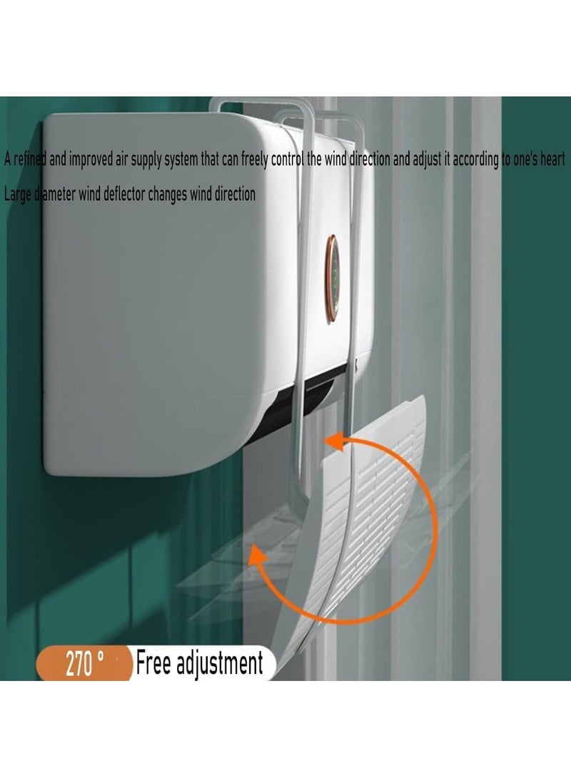 فايلكس موزع هواء مكيف سبليت عاكس تيار هواء مكيف الهواء، عاكس تيار هواء عاكس ， عاكس تدفق قابل للتعديل يمنع تيار الهواء من النفخ مباشرة، قابل للتطبيق على زجاج مكيف الهواء القابل للسحب في المكتب/المكتب المنزلي - Image 5
