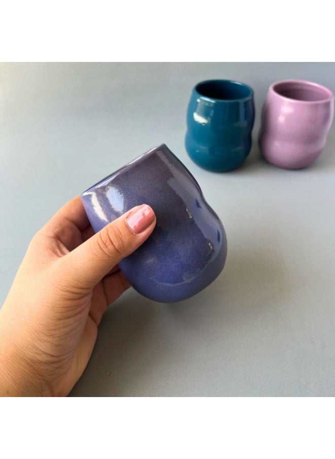 Balkans Handmade Pottery Cup - White 