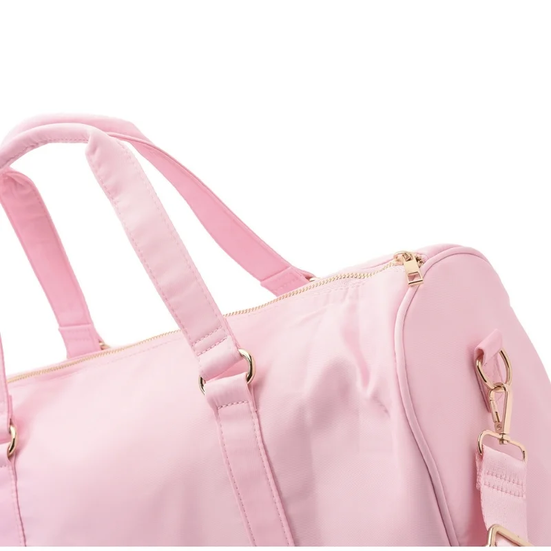The Happy Tribe  Personalised Duffle Bag, Baby Pink  | Best Price UAE