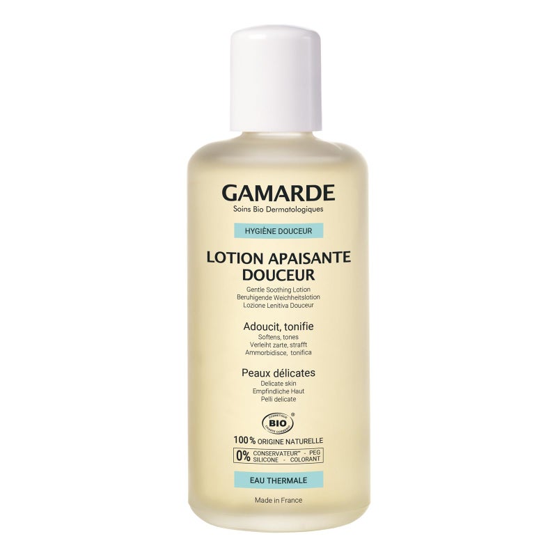 Gamarde Gentle Soothing Lotion - Face Moisturizer for Women with Sunflower and Olive Oils - Nourishes, Tones and Softens Skin - 6.76 oz