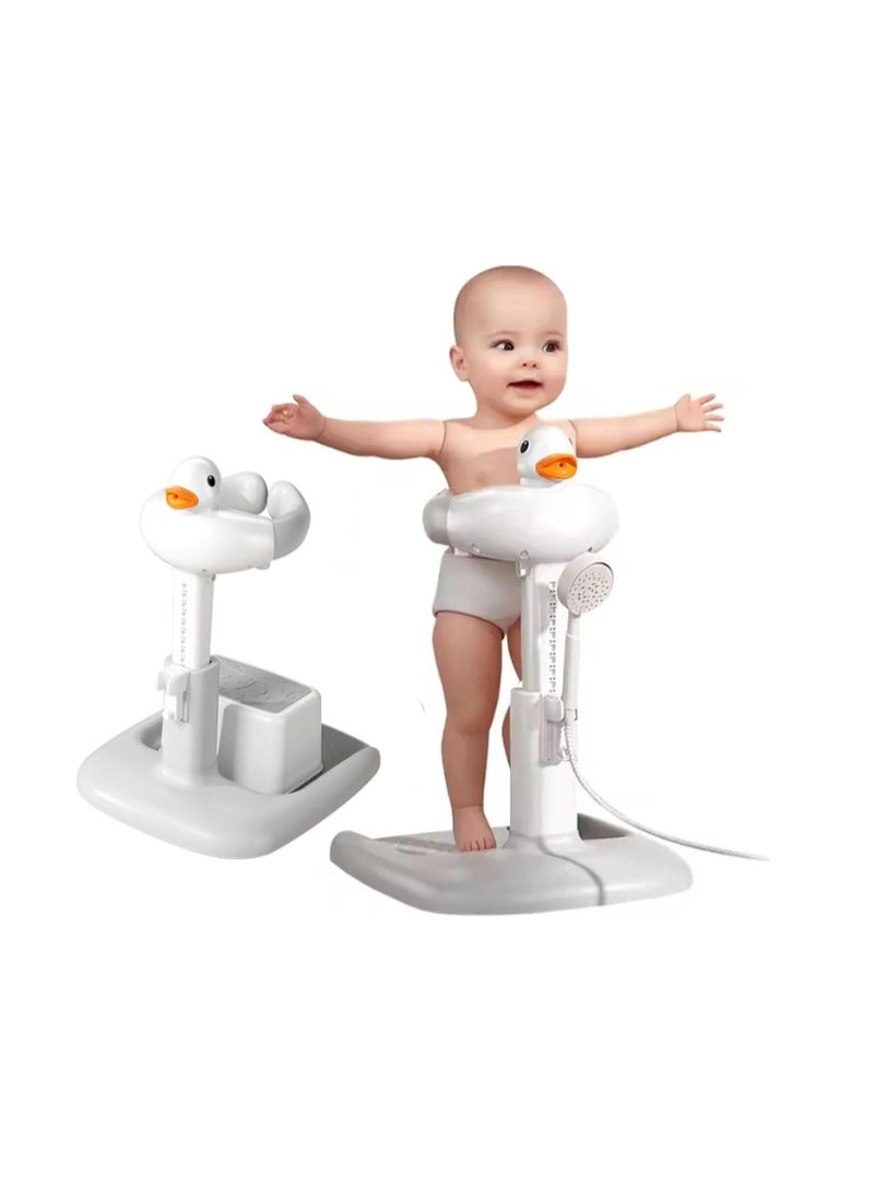 Beauenty Baby Bath Seat for Toddler 6 Months Up, Non-Slip Infant Bath Tub Chair with Baby Shower Cap and 4 Suction Cups & Soft Cushion for Shower, Bath Seats for Babies Sitting Up, Toddler Bathtub Seat - Image 5