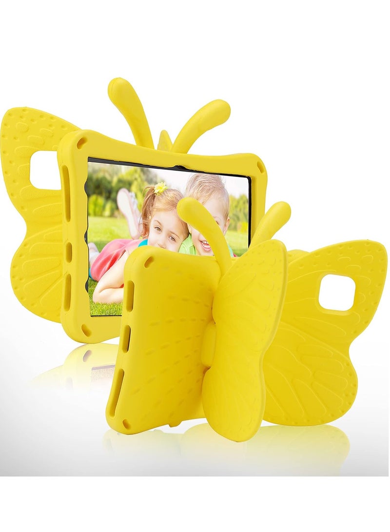 ELTRAZONE iPad 10 (10th Generation) Kids Case, iPad 10.9 (2022) Butterfly Case with Kickstand – Full-Body Drop Protective, Shockproof, Kid-Proof iPad Case (Yellow) - Image 1