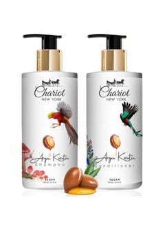 Argan & Keratin Vegan Shampoo And Conditioner (300 Ml + 300 Ml)