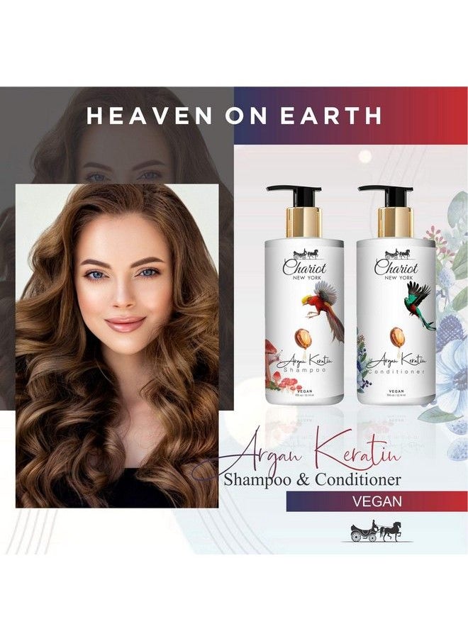 Chariot New York Argan & Keratin Vegan Shampoo And Conditioner (300 Ml + 300 Ml)  - Image 3