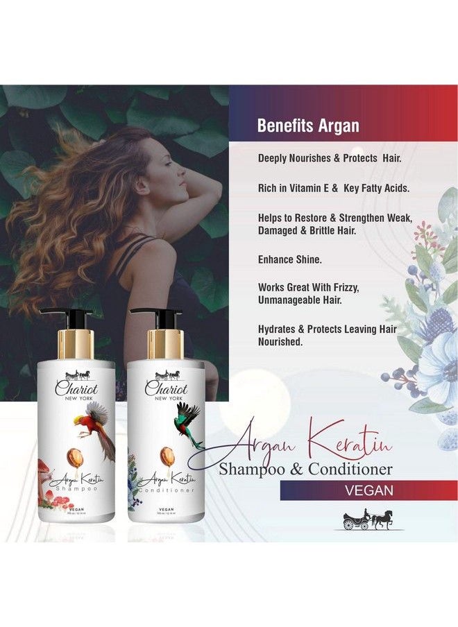 Chariot New York Argan & Keratin Vegan Shampoo And Conditioner (300 Ml + 300 Ml)  - Image 5