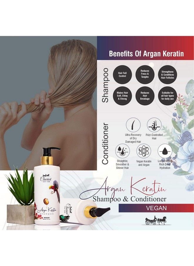 Chariot New York - Argan & Keratin Vegan Shampoo And Conditioner (300 Ml + 300 Ml) - Image 1