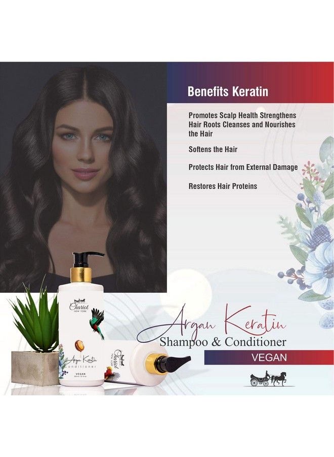 Chariot New York Argan & Keratin Vegan Shampoo And Conditioner (300 Ml + 300 Ml)  - Image 4
