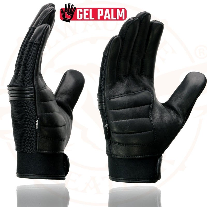 Milwaukee Leather MG7517 Men's Leather and Mesh Perforated Gloves with Gel Palm and Flex Knuckles - Image 5
