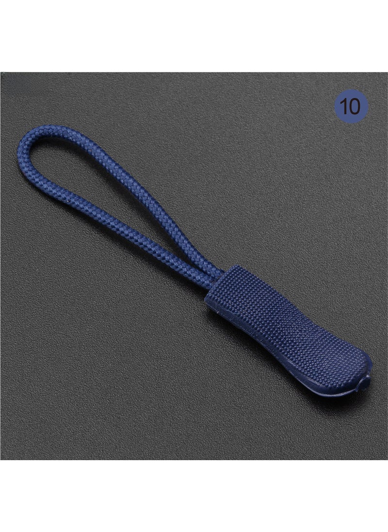 Generic TPU Zipper Pulls Cord Zip Tags for Bags 10# Dark Blue 