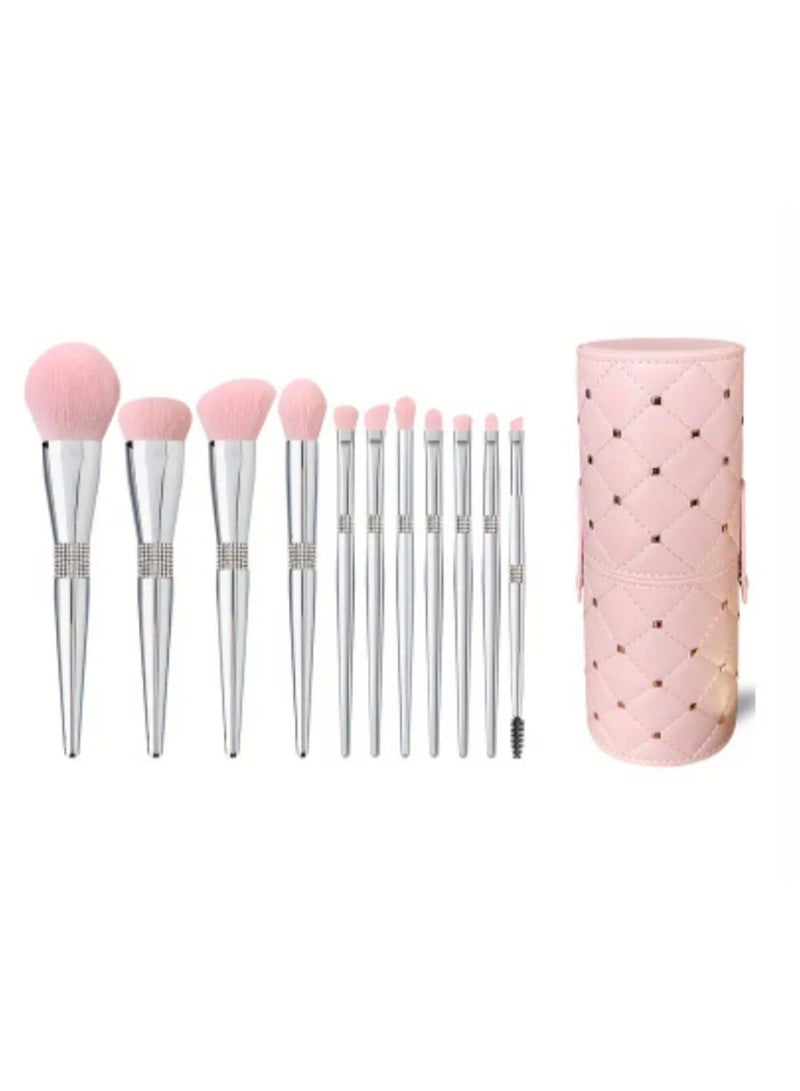 BOLREUS 11-Piece Makeup Brush Set – Elegant Beauty Tools for Face & Eyes – Soft & Luxurious Brushes for Flawless Application - Image 1