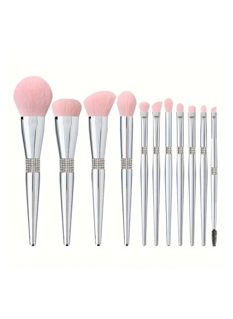 BOLREUS 11-Piece Makeup Brush Set – Elegant Beauty Tools for Face & Eyes – Soft & Luxurious Brushes for Flawless Application - Image 2