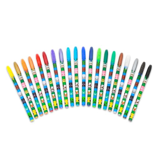 Minecraft Gel Pen Set - Bundle with 20 Gel Pens for Drawing, Doodling, Coloring, Art Plus Tattoos and Stickers | Minecraft Party Favors for Kids, Boys, Girls - Image 2