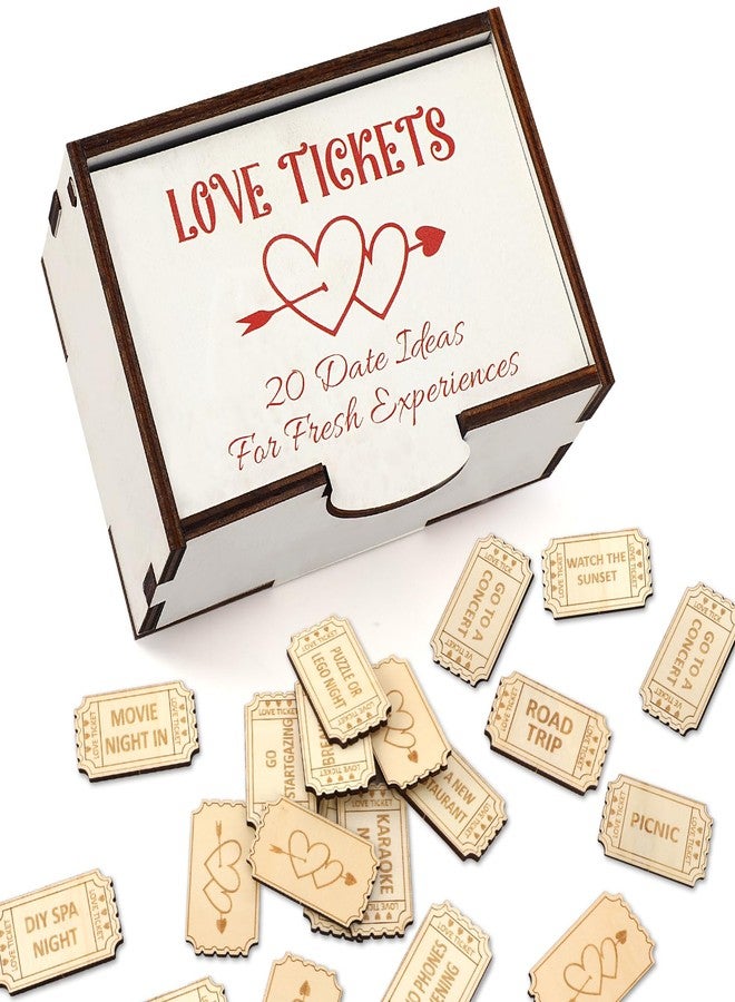 JULEASEL Love Tickets for Him — 20 Date Ideas for Fresh Experience | Unique Valentines Day Gift for Couples, Valentines Coupons for Him Her Husband, Thoughtful Vday Gift for Him - Image 1