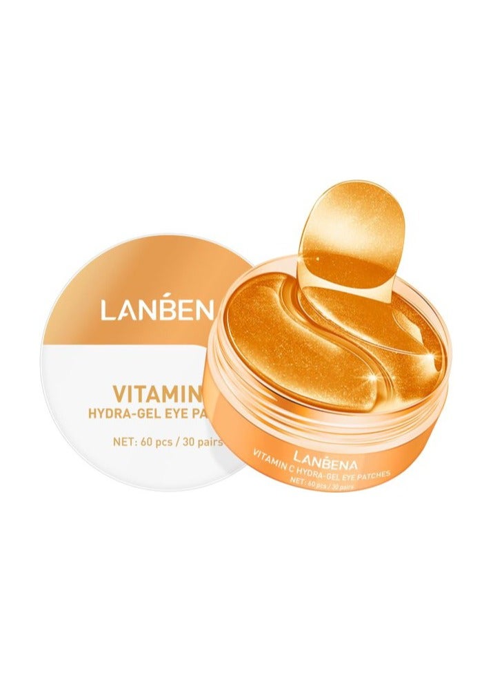 LANBENA Lanbena Vitamin C Hydra Gel Eye Patch 30 Pairs, Vitamin C Serum Brightening Skin 15ML 2 Pcs Set - Image 2