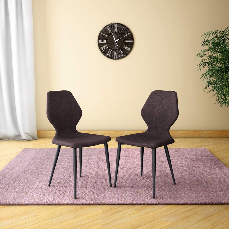 GODREJ INTERIO GODREJ INTERIO Dining Chairs Mulberry Fabric Dining Chair Set of 2 1Year Warranty Maroon