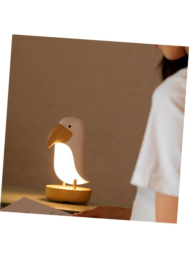 general Wooden Bird Night Light Speaker Dimmable Table Lamp Speaker for Bedroom and Living USB Rechargeable Creative All Ages - Image 5