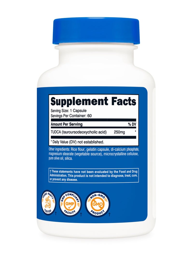 Tudca - (Tauroursodeoxycholic Acid), 250 MG | 60 Capsules | 60 SERVINGS