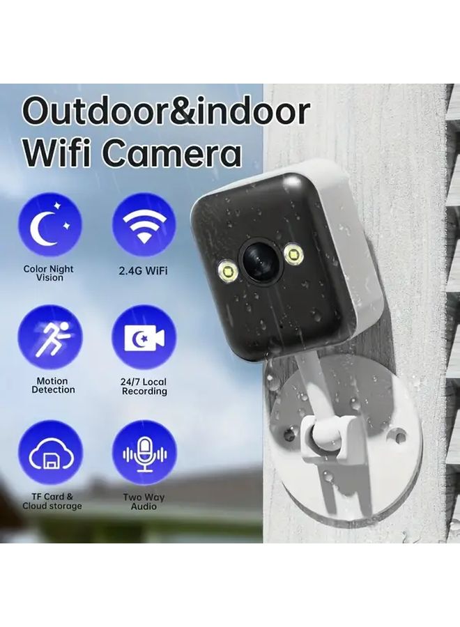 JOOAN 1080P Outdoor Indoor Security Camera REE8 Color Night Vision Two Way Talk Motion Detection IPX6 Waterproof Wireless WiFi Smart Pet Monitor Pan Tilt Zoom SD Cloud Storage App Control Compact Surveillance - Image 1