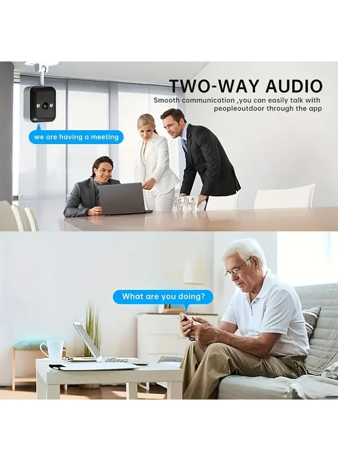 JOOAN 1080P Outdoor Indoor Security Camera REE8 Color Night Vision Two Way Talk Motion Detection IPX6 Waterproof Wireless WiFi Smart Pet Monitor Pan Tilt Zoom SD Cloud Storage App Control Compact Surveillance - Image 4